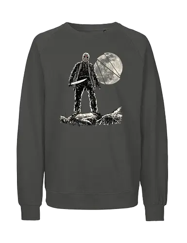 Moon slasher - Friday the 13th, jason vorhees, camp lake, horror, halloween, movie, pop culture, slayer - Fairtrade Sweatshirt