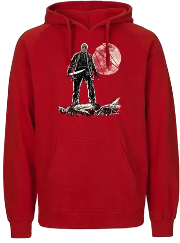 Moon slasher - Friday the 13th, jason vorhees, camp lake, horror, halloween, movie, pop culture, slayer - Fairtrade Hoodie
