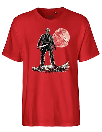 Moon slasher - Friday the 13th, jason vorhees, camp lake, horror, halloween, movie, pop culture, slayer - Fairtrade T-Shirt