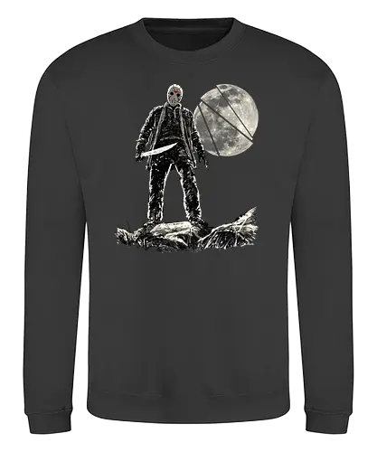Moon slasher - Friday the 13th, jason vorhees, camp lake, horror, halloween, movie, pop culture, slayer - Sweatshirt