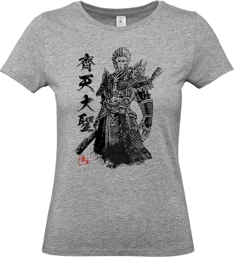 great sage - monkeyking, ape, game, wukong, animal, knight, warrior, monkey, painting, art - Standard T-Shirt (Women)