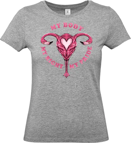 flamingo pride  - womanpower, rights, flamingo, bird, pink, beautiful, love - Standard T-Shirt (Women)