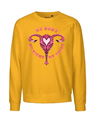 flamingo pride  - womanpower, rights, flamingo, bird, pink, beautiful, love - Fairtrade Sweatshirt