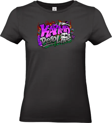 karma  - karma, graffiti, cool, streetart, bangksy, font, colorful - Standard T-Shirt (Women)