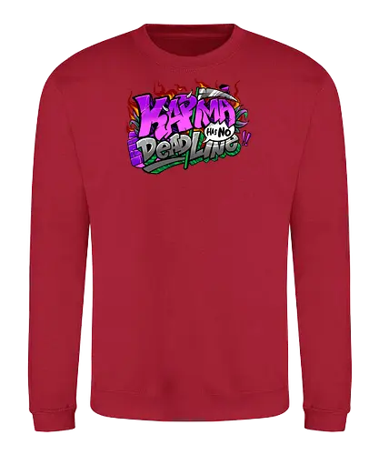 karma  - karma, graffiti, cool, streetart, bangksy, font, colorful - Sweatshirt