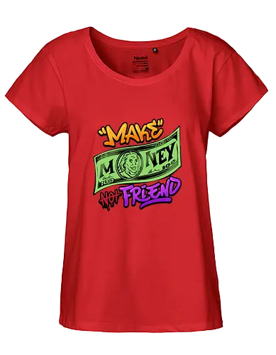 make money  - money, font, graffiti, cool, love, politics - Fairtrade Girl Shirt