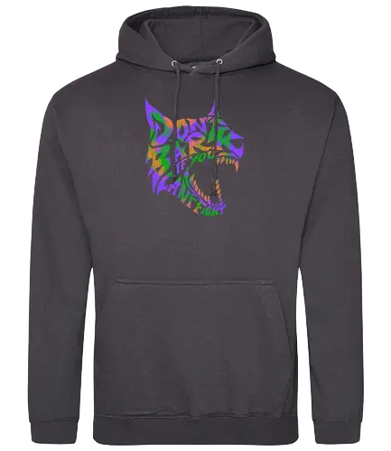 dont bark  - dog, wolf, typography, lettering, art, cool, wild, beast - Standard Hoodie