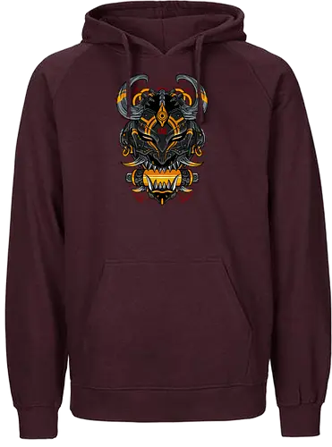 black oni  - oni, japanese, halloween, horror, devil, anime, samurai, ninja, shinobi - Fairtrade Hoodie