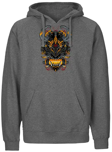 black oni  - oni, japanese, halloween, horror, devil, anime, samurai, ninja, shinobi - Fairtrade Hoodie