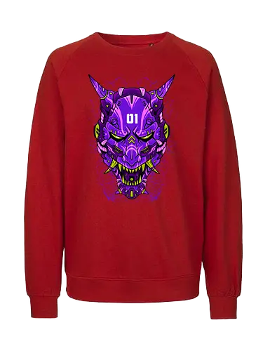 cyber oni  - oni, devil, japanese, anime, horror, halloween, robot, mecha - Fairtrade Sweatshirt