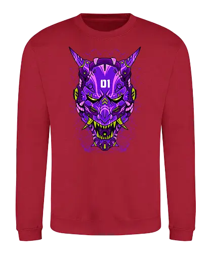 cyber oni  - oni, devil, japanese, anime, horror, halloween, robot, mecha - Sweatshirt