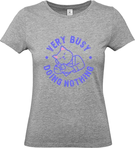busy cat  - cat, busy, kitty, fun, funny, cute, animal, catlover - Standard T-Shirt (Women)