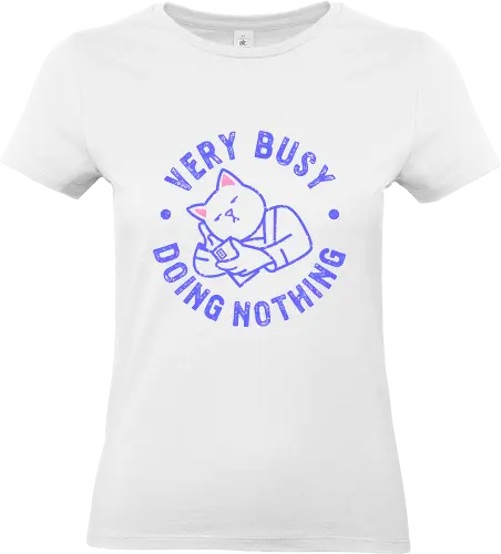 busy cat  - cat, busy, kitty, fun, funny, cute, animal, catlover - Standard T-Shirt (Women)