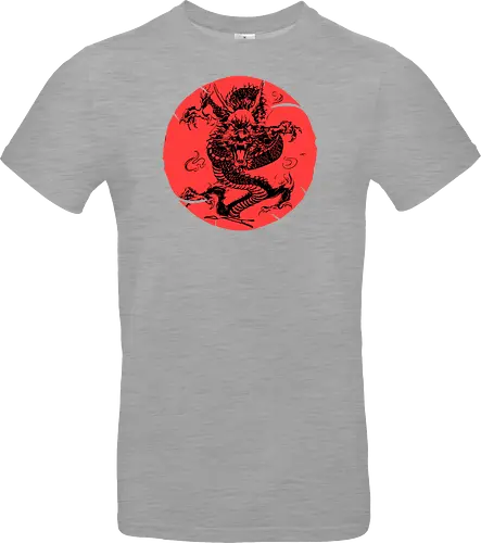Japanese Dragon Red Sunset Tattoo 