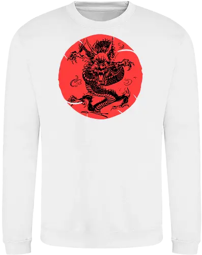 Japanese Dragon Red Sunset Tattoo 