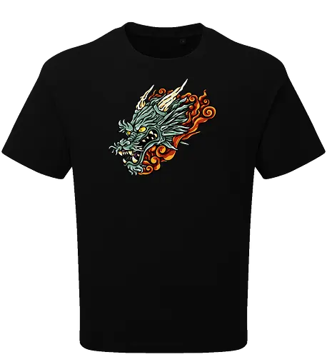Green Asian Dragon Head Tattoo