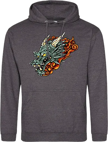 Green Asian Dragon Head Tattoo