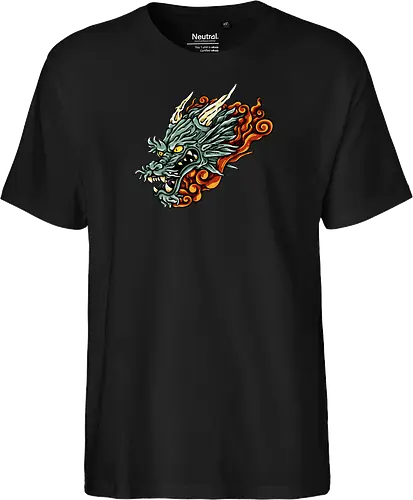 Green Asian Dragon Head Tattoo
