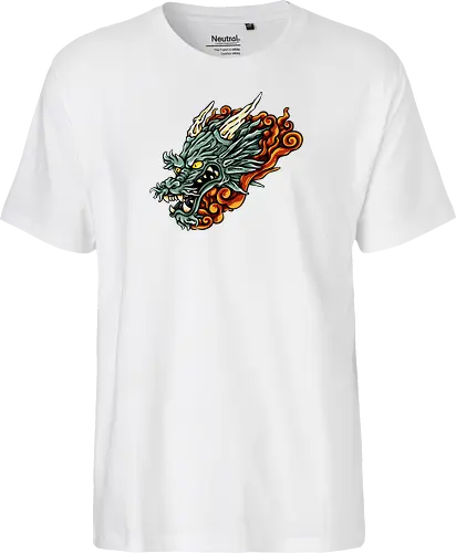 Green Asian Dragon Head Tattoo