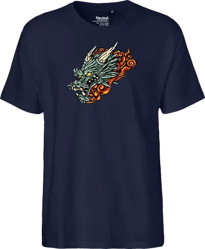 Green Asian Dragon Head Tattoo