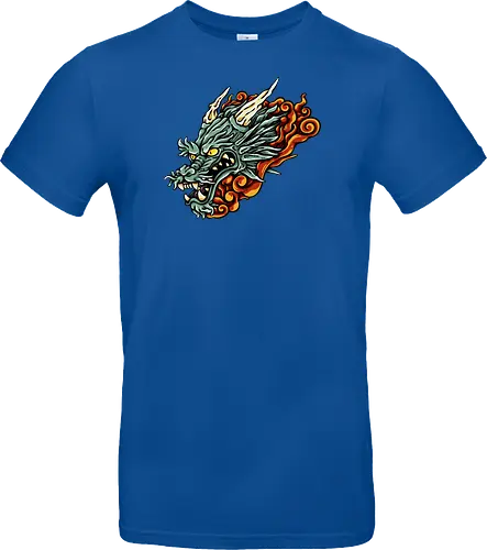 Green Asian Dragon Head Tattoo