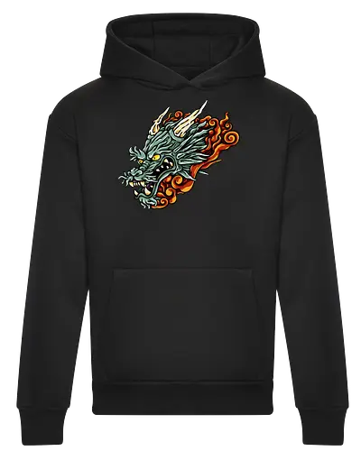 Green Asian Dragon Head Tattoo