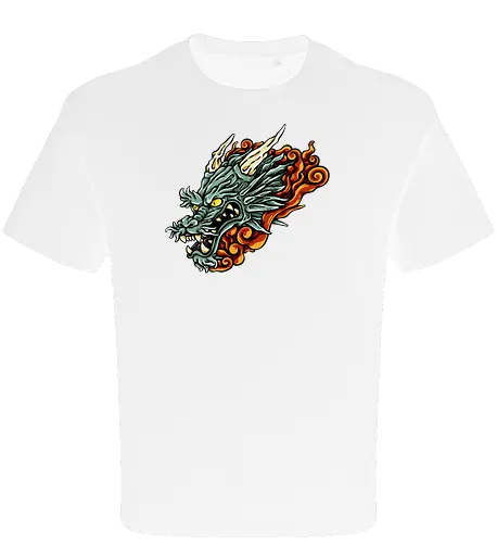 Green Asian Dragon Head Tattoo