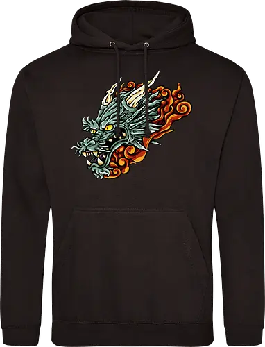 Green Asian Dragon Head Tattoo