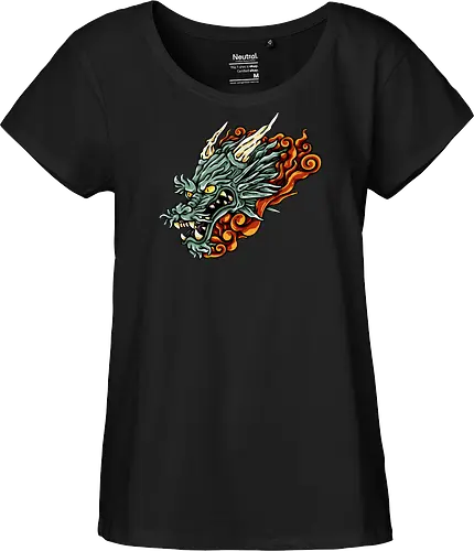 Green Asian Dragon Head Tattoo