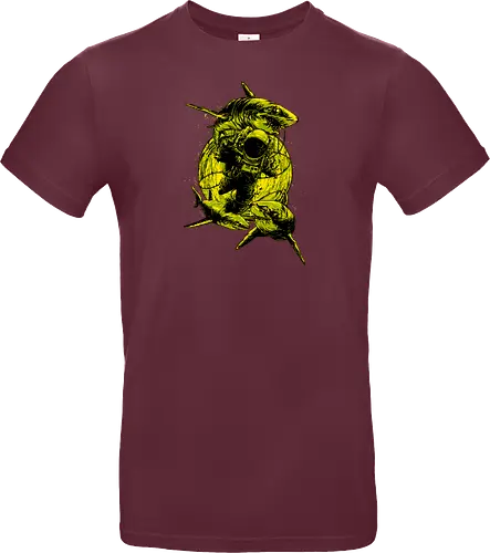 Astronaut Outer Space Deep Sea Diver Sharks Attack