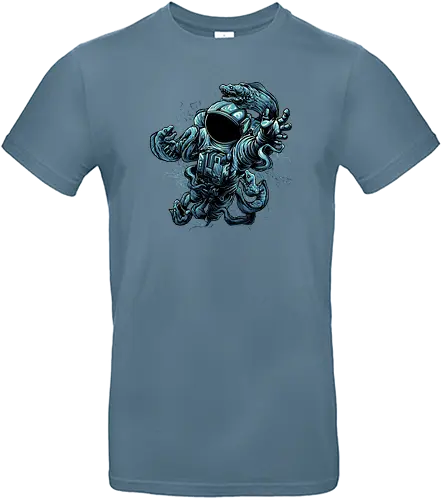 Astronaut Outer Space Deep Sea Diver - galaxy, gravity, interstellar, moon, cool, cosmic, cosmonaut, cosmos, sea diver, explorer, fantasy, fish, outer space, planet, planets, road trip, sci fi, science, science fiction, sky, solar system, space helmets, space travel, spaceflight, spaceman, stars, trippy, universe, illustronii, astral, astronaut, astronauts, astronomy, conger eel - Standard T-Shirt