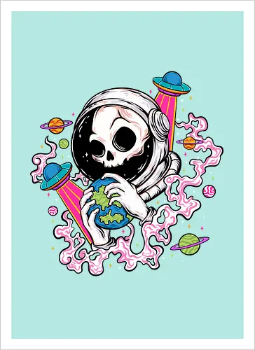 Skull Astronaut Tattoo