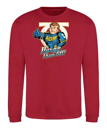 Purge them all - ultra, marine, space, emperor, war, game - Sweatshirt