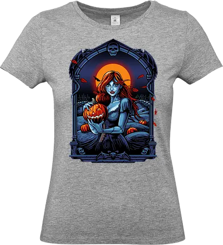 Autumn Wind - pumpkin, trick or treat, horror, girl, halloween, samhain - Standard T-Shirt (Women)