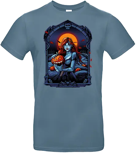Autumn Wind - pumpkin, trick or treat, horror, girl, halloween, samhain - Standard T-Shirt