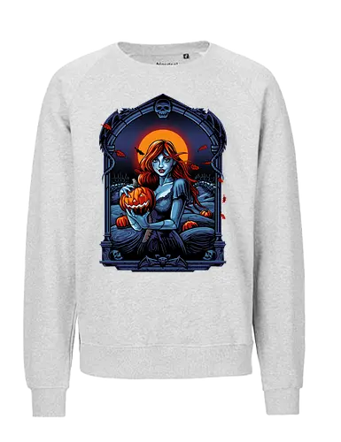 Autumn Wind - pumpkin, trick or treat, horror, girl, halloween, samhain - Fairtrade Sweatshirt