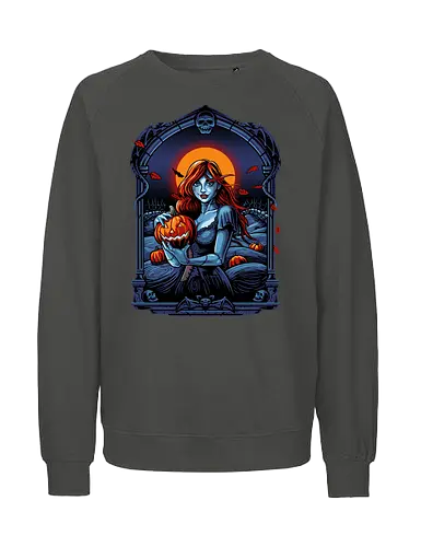 Autumn Wind - pumpkin, trick or treat, horror, girl, halloween, samhain - Fairtrade Sweatshirt