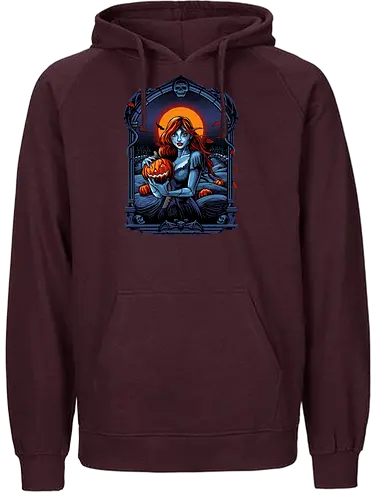 Autumn Wind - pumpkin, trick or treat, horror, girl, halloween, samhain - Fairtrade Hoodie
