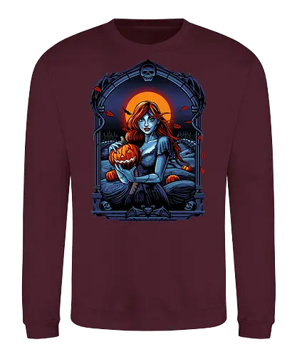 Autumn Wind - pumpkin, trick or treat, horror, girl, halloween, samhain - Sweatshirt