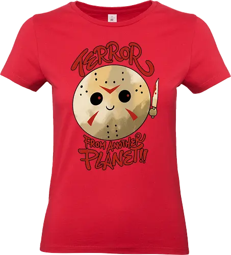 cute terror - horror, halloween, cool, cute, fun, funny, planet, galaxy - Standard T-Shirt (Women)