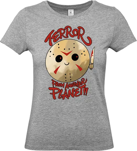 cute terror - horror, halloween, cool, cute, fun, funny, planet, galaxy - Standard T-Shirt (Women)