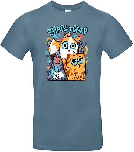 shape of cats  - cat, animal, cute, funny, shape, catlover, fun - Standard T-Shirt
