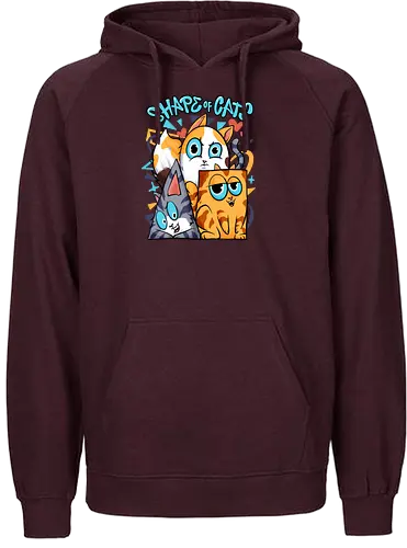shape of cats  - cat, animal, cute, funny, shape, catlover, fun - Fairtrade Hoodie
