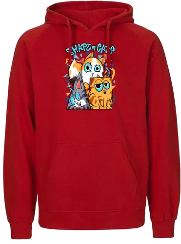 shape of cats  - cat, animal, cute, funny, shape, catlover, fun - Fairtrade Hoodie