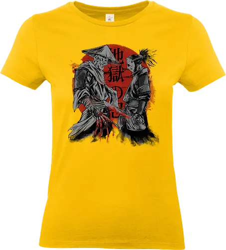 forbidden battle - samurai, ronin, shinobi, japanese, horror, halloween, jason, freddy - Standard T-Shirt (Women)