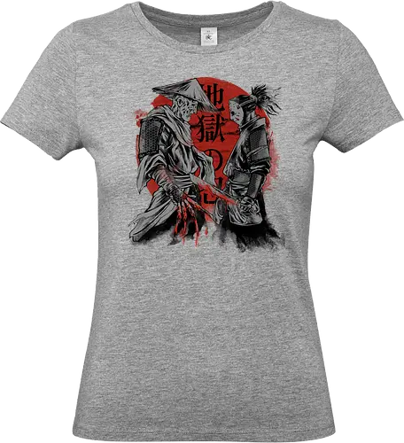 forbidden battle - samurai, ronin, shinobi, japanese, horror, halloween, jason, freddy - Standard T-Shirt (Women)