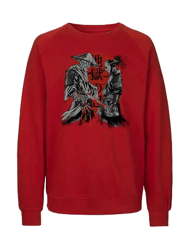 forbidden battle - samurai, ronin, shinobi, japanese, horror, halloween, jason, freddy - Fairtrade Sweatshirt