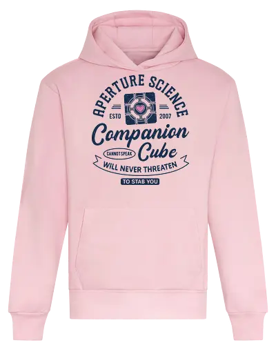 Cube Grunge Crest - the cake is a lie, potato, gaming, video games, gamer, chell, revolution, black, mesa, companion - Heavyweight Hoodie