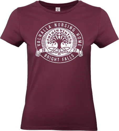 Nursing Home Crest - alan, video game, video games, gaming, gamer, control, american nightmare, deer fest, oh deer diner, coffee thermos, cauldron, lake, night, springs - Standard T-Shirt (Women)