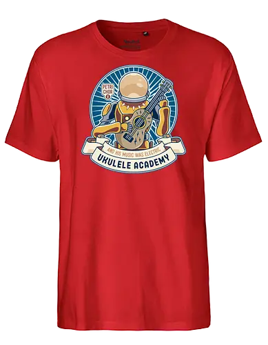 Space Ancient Ukulele Academy - ukulele, monsters, space, providence, indie game, gaming, video games, gamer, roguelike - Fairtrade T-Shirt